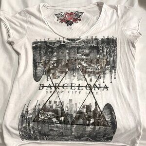 Safan Women's Barcelona T-Shirt, Medium, White